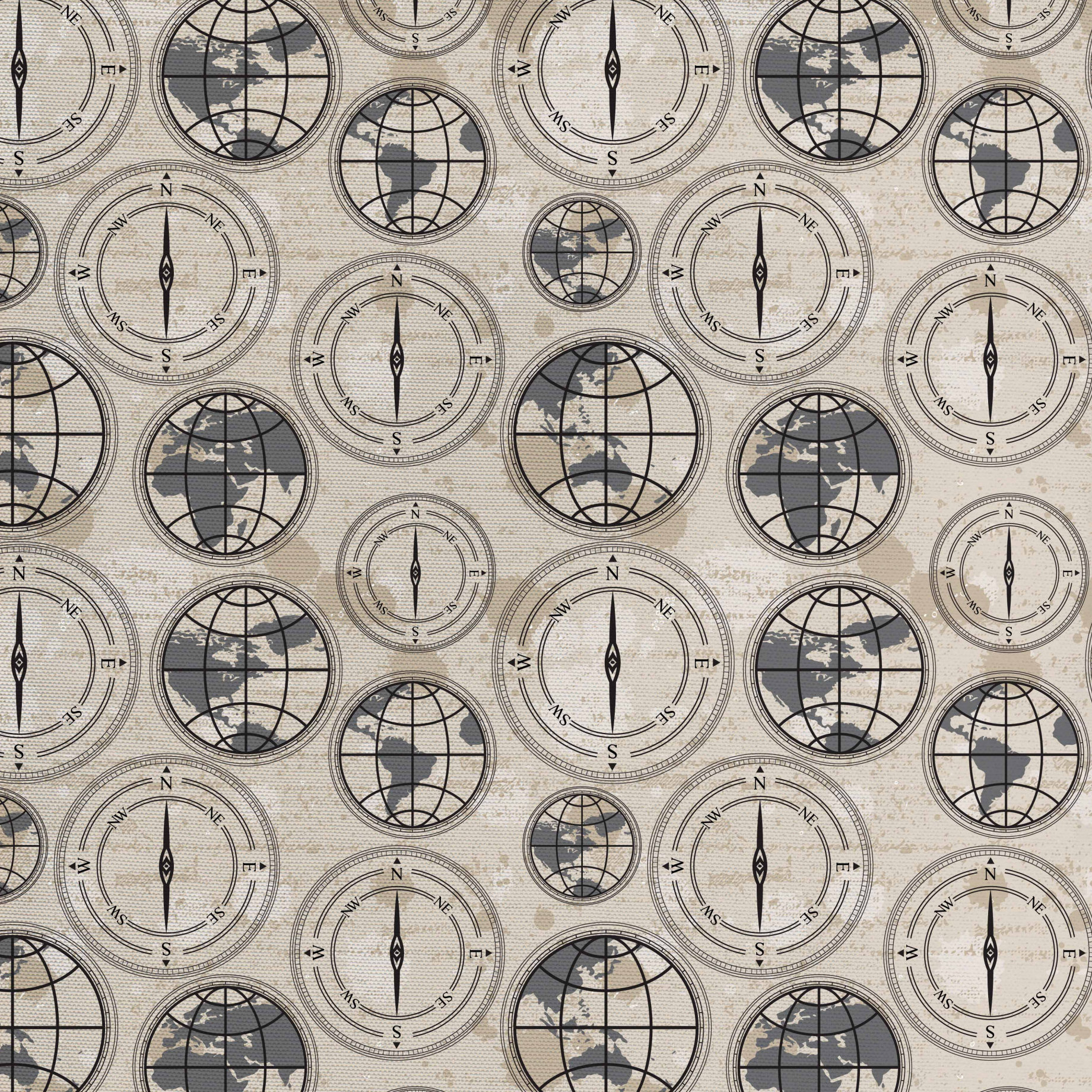 East Urban Home Compass Fabric Wayfair
