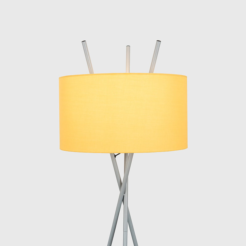 mustard tripod table lamp