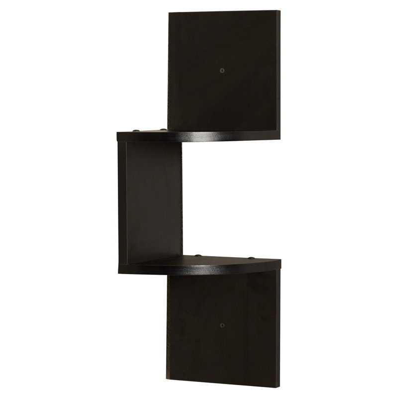 Mercury Row Giedi Corner Wall Shelf In Black Reviews Wayfair Giedi Corner Wall Shelf In Black