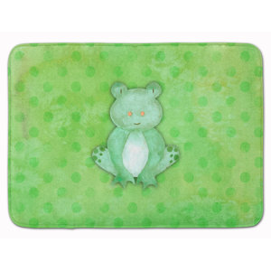 Frog Watercolor Memory Foam Bath Rug