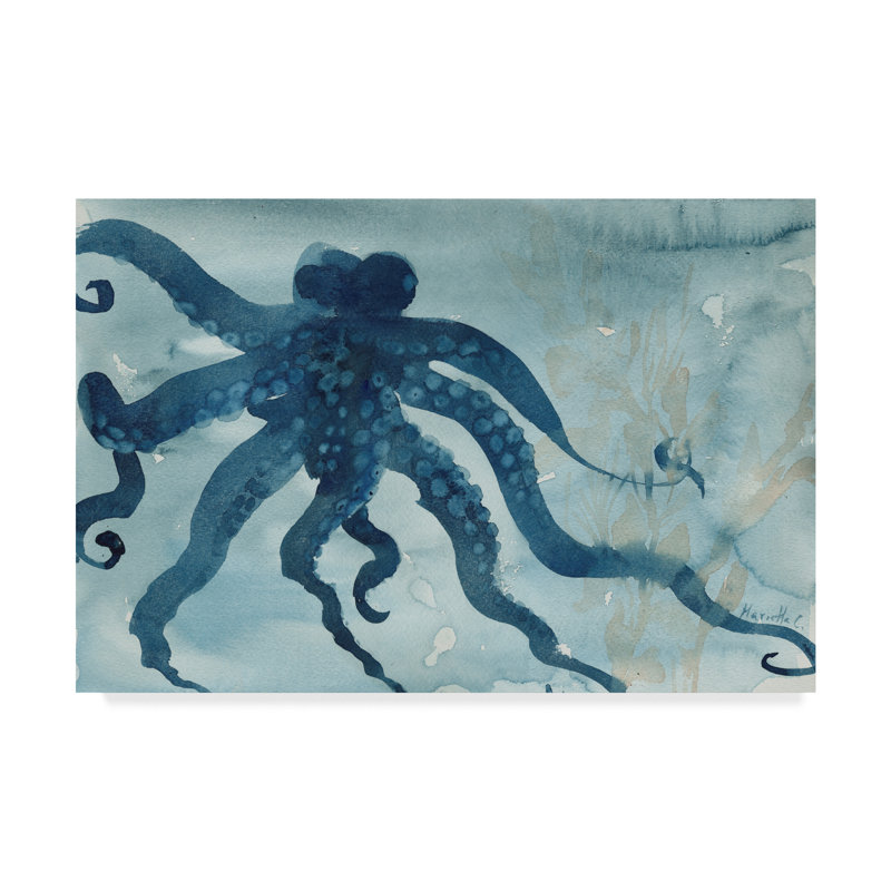 Highland Dunes Octopus Water Color 2 Acrylic Painting Print On
