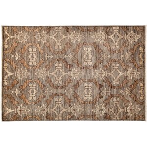 One-of-a-Kind Gabbeh Hand-Knotted Beige Area Rug