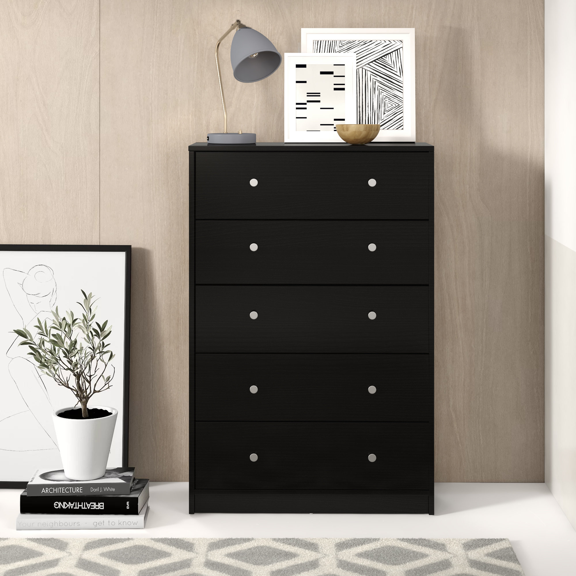 tall black dresser cheap