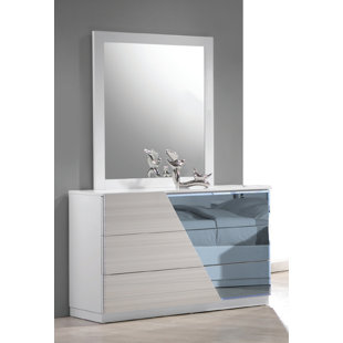 Nikhat 3 Drawer Dresser with Mirror by Orren Ellis
