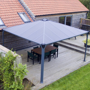 Palram Palermo 14 Ft W X 14 Ft D Aluminum Patio Gazebo Wayfair