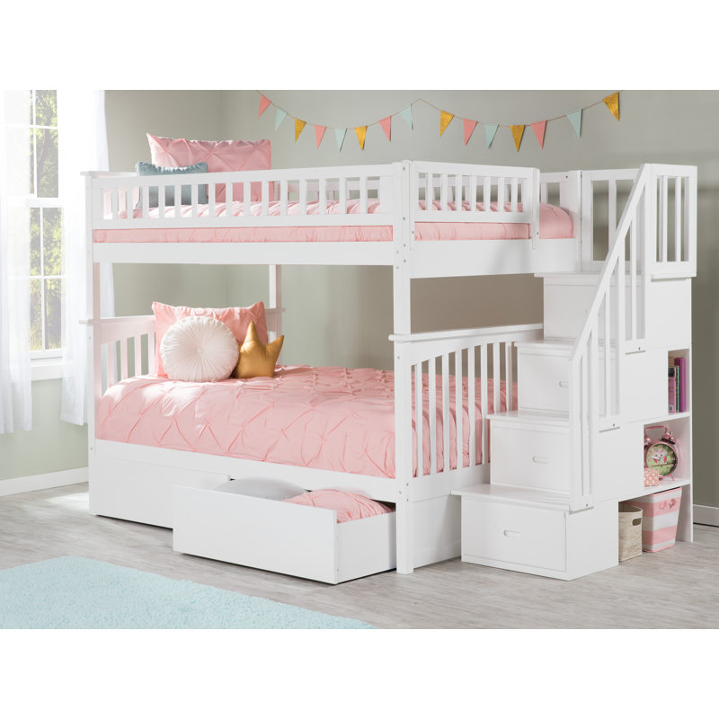 Harriet Bee Abel Full Over Full Bunk Bed With Underbed Storage