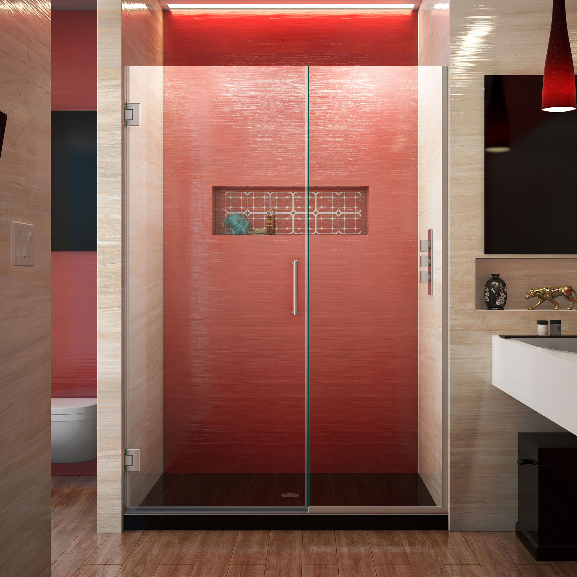 Dreamline Unidoor Plus 50 5 X 72 Hinged Frameless Shower Door