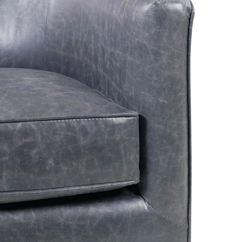 Everly Quinn Castiel Bonded Leather Barrel Chair Wayfair Ca