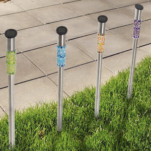 Mosaic Column 4-Light LED Pathway Light (Set of 4)