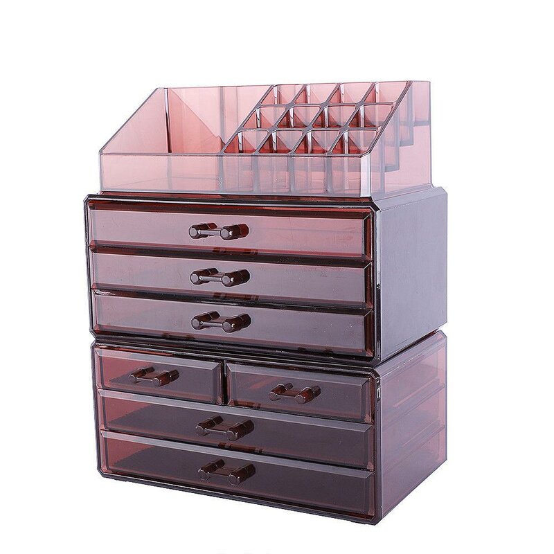 Rebrilliant Cy Cosmetics Transparent 7 Drawers Makeup Organizer