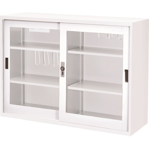 Symple Stuff 34 6 Glass Doors With Lock Storage Cabinet Wayfair Ca