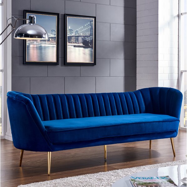 Aqua Velvet Couch Wayfair