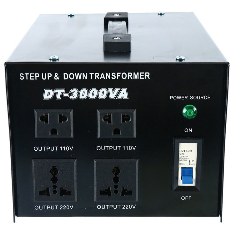 3000W Voltage Converter Transformer 110V⇋220V Step-Up Step-Down Heavy Duty 