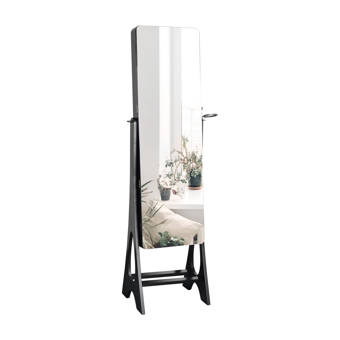 Ebern Designs Jewellery Cabinet Denise Brown Organizer 15 Leds