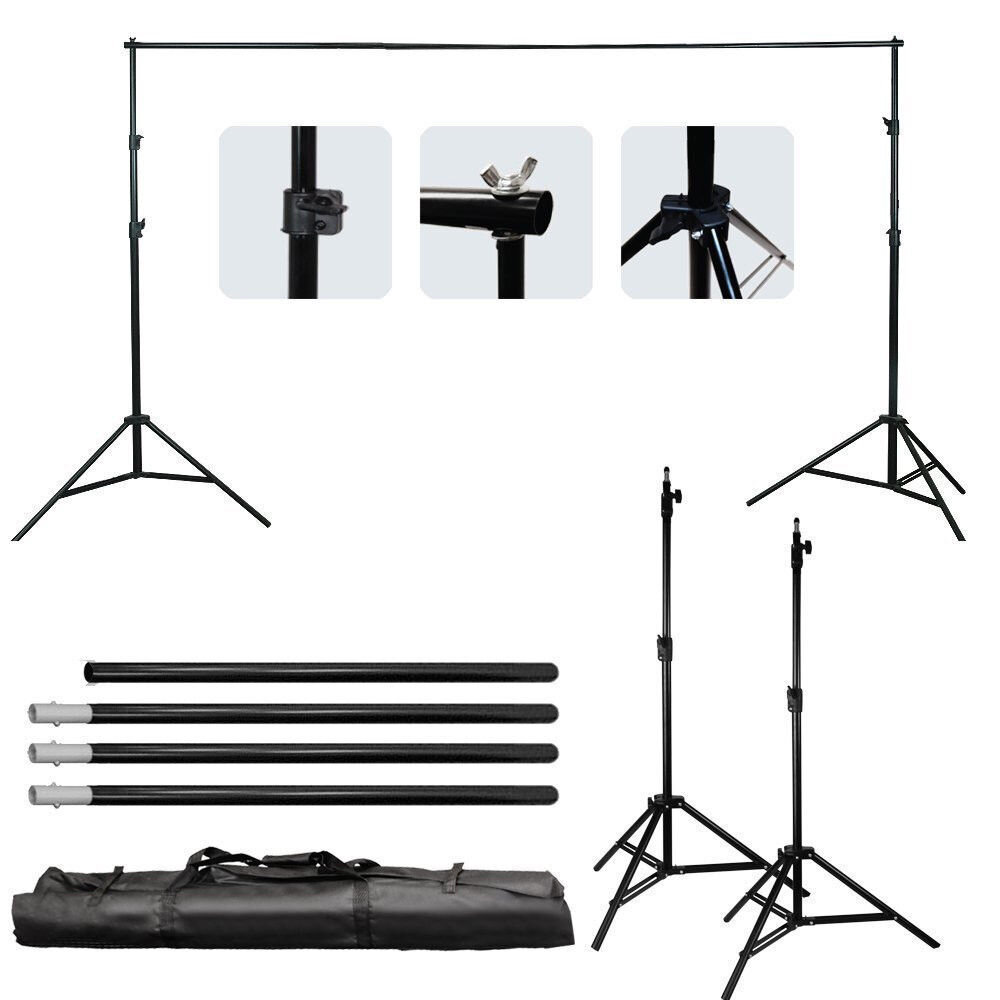 Zimtown Adjustable Background Support Stand Photo Photography Video  Backdrop Lighting Kit & Reviews | Wayfair