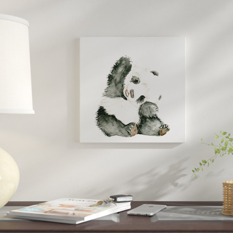 East Urban Home Baby Panda I Watercolor Painting Print On Canvas