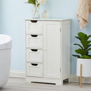 4 Drawer Bathroom Cabinet Cupboard Chest Storage Wooden Unit Furniture Stand UK