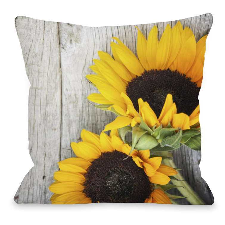 sunflower throw pillows