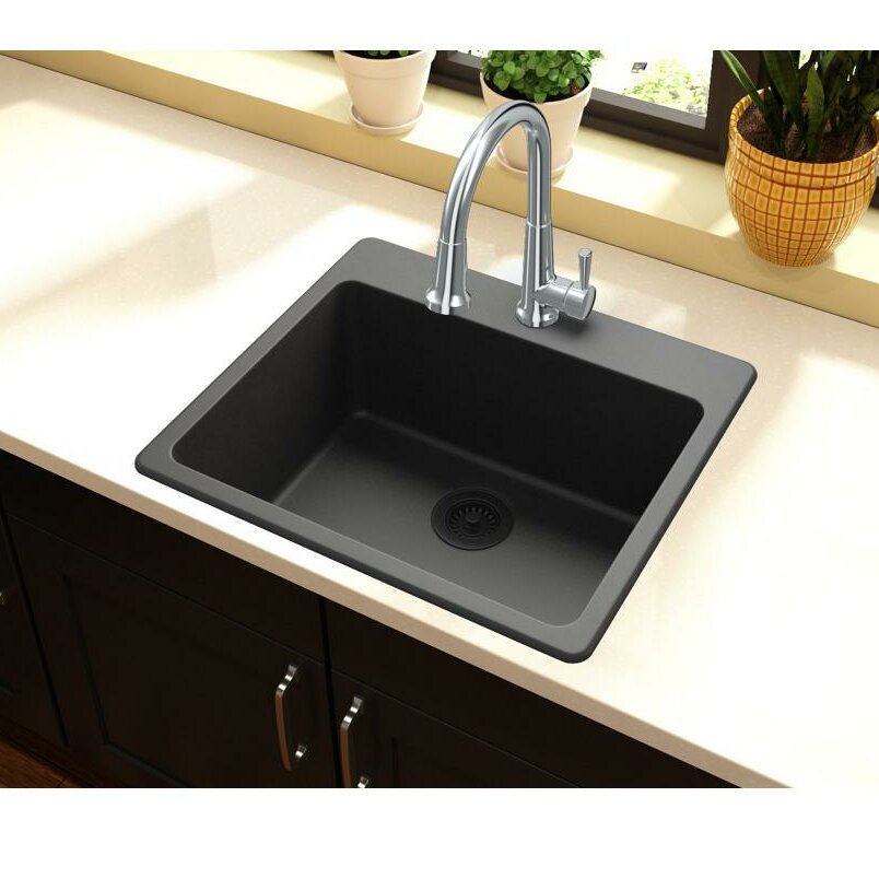 Quartz Classic 25 L X 22 W Drop In Kitchen Sink