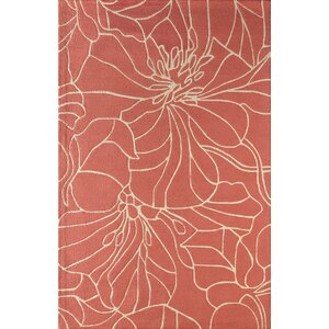 Gina Hand-Tufted Orange/Ivory Area Rug