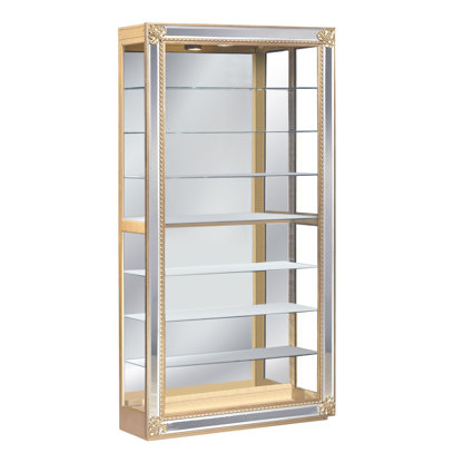 Display Cabinet With Four Glass Shelves Oak 3329OC 