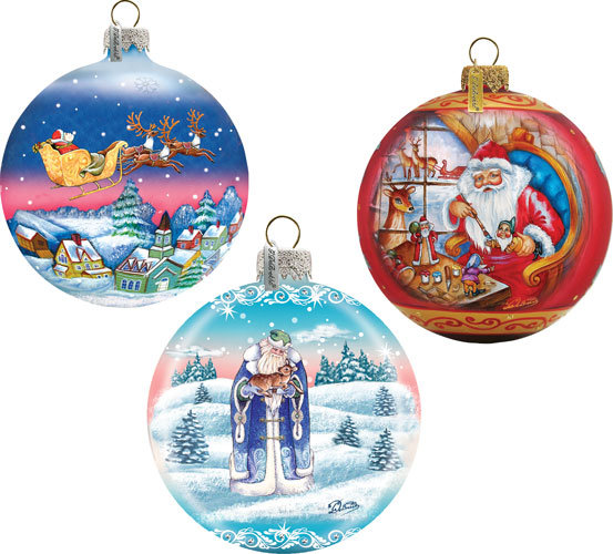 The Holiday Aisle 3 Piece Christmas Glass Ball Ornaments Set Holiday Splendor Collection Wayfair