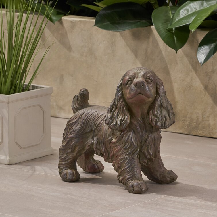 Set of 3 Cocker Spaniel Puppy Dog Indoor/Outdoor Garden Sitter Figurines 