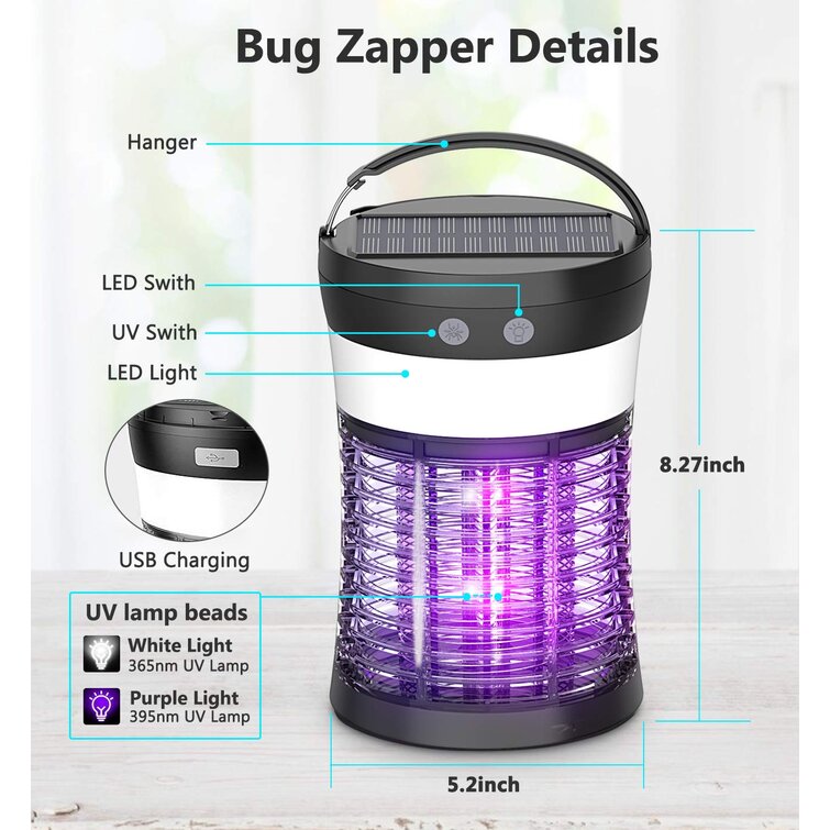 Electric UV Mosquito Killer Lamp Outdoor/Indoor Fly Bug Insect Zapper Trap USB 