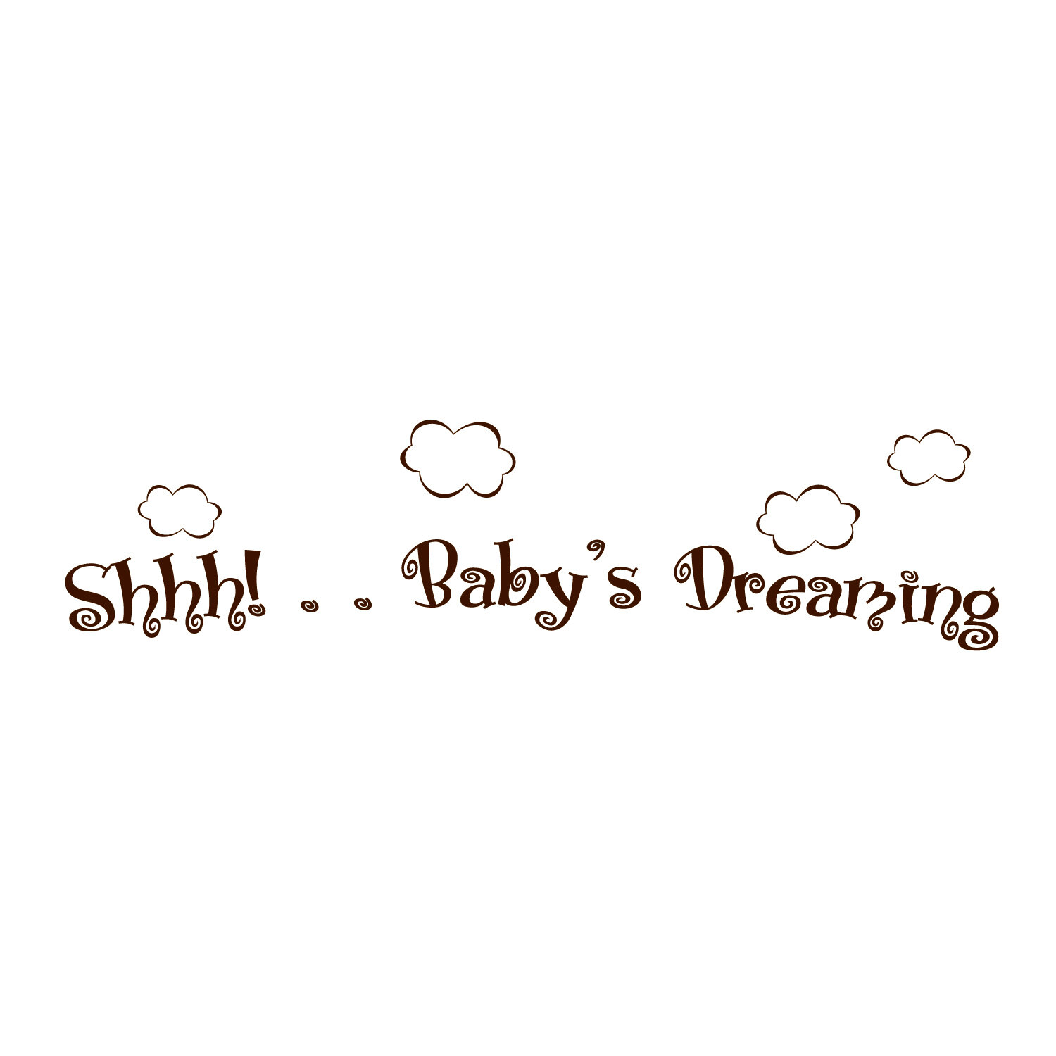 Chocolate Shhh Baby s Dreaming Wall Decal