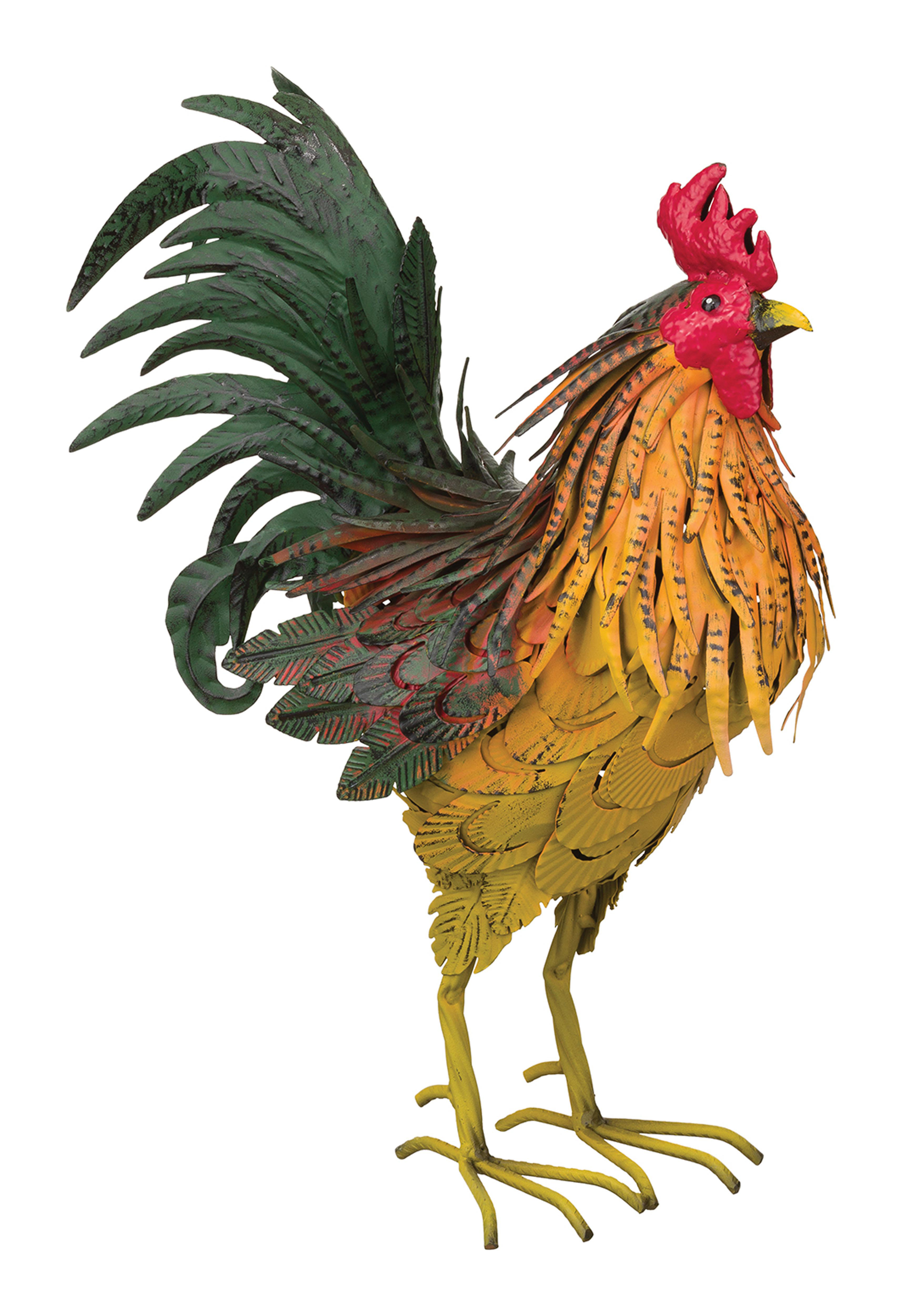 Hi-Line Gift Ltd. METAL ROOSTER 15 INCH H & Reviews | Wayfair