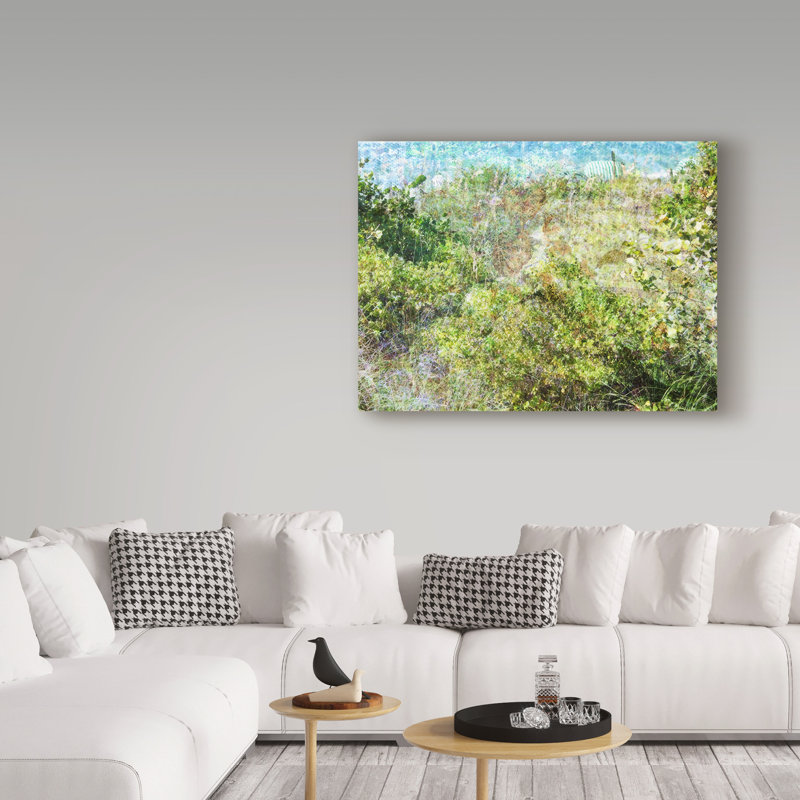 Ebern Designs Beach Grass Landscape Acrylic Painting Print On
