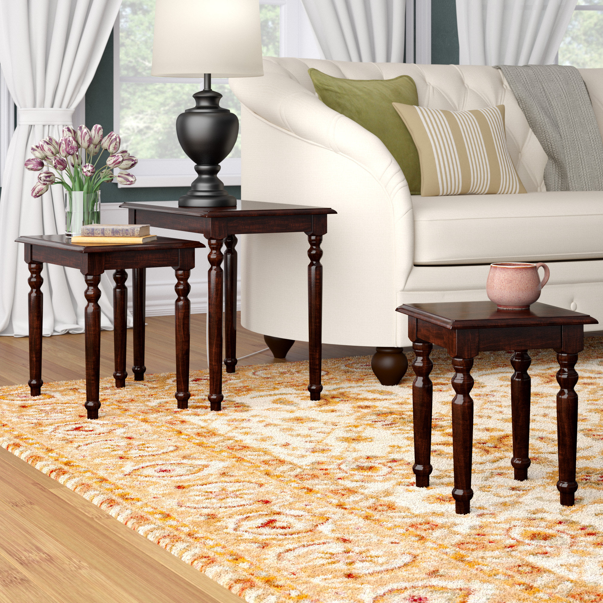 Charlton Home Marisol 3 Piece Nesting Tables Reviews Wayfair