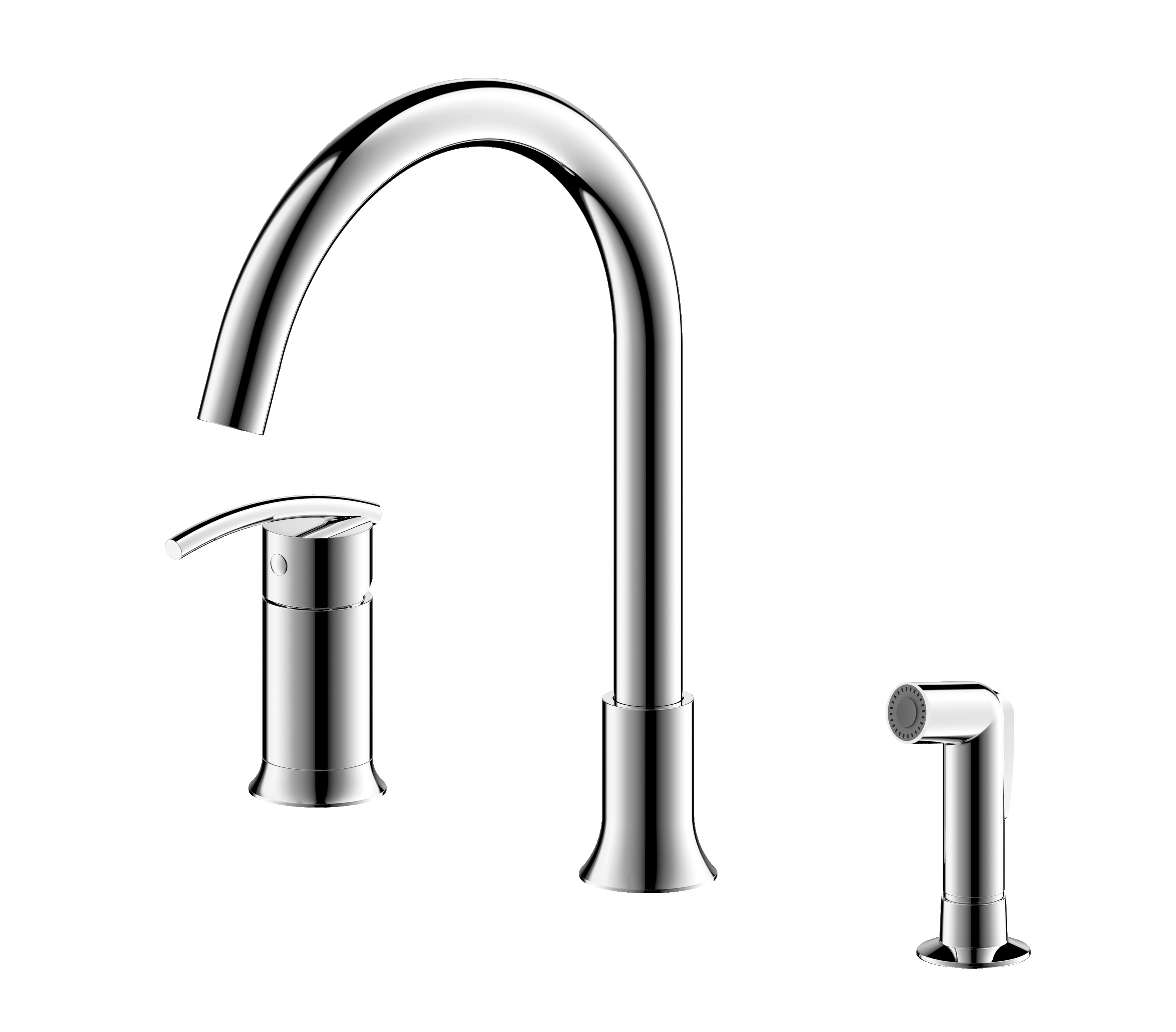 Ultra Faucets Sweep Single Handle Kitchen Faucet With Side Spray Wayfair