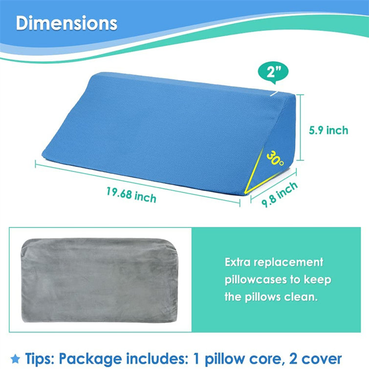 Wedge Pillows For Sleeping Foam Bed Wedges Body Positioners 30 Degree  Incline Pillow For Adults, Side Sleeping, Back Pain, Medical Elevated  Bolster ...