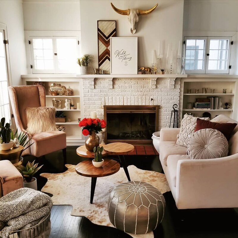 Bohemian Living Room Design Photo by WayfairAtHome Wayfair