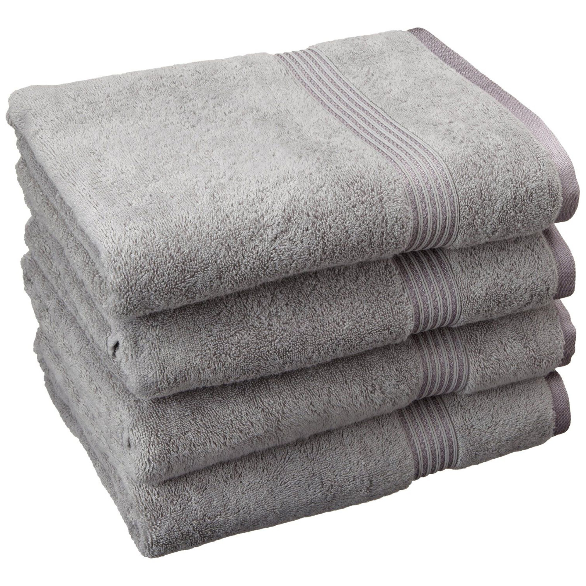 2 X Hotel Quality 100 Egyptian Cotton Silver Charcoal Grey Bath Towel 600gsm Towels Washcloths Home Garden