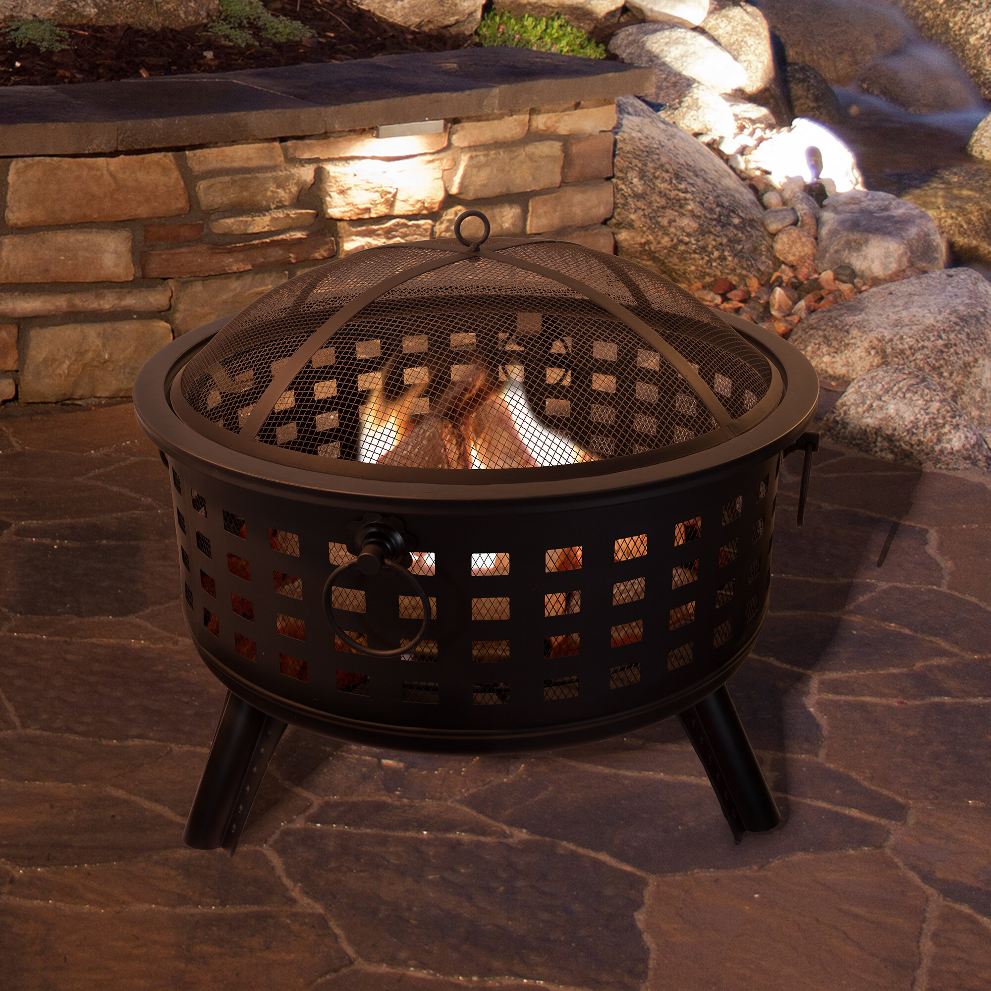 Millwood Pines Janesville 26 W Steel Wood Burning Outdoor Fire Pit Reviews Wayfair