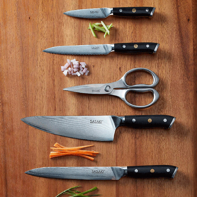 Sasaki 6 Piece Masuta Japanese Stainless Steel Knife Block Set Wayfair