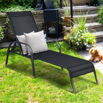 Black Metal Outdoor Chaise Lounge Chairs You Ll Love In 2021 Wayfair