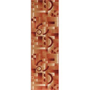 Atherton Modern Squares Orange Area Rug