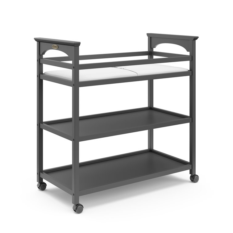 graco changing table pebble gray