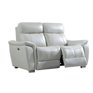 Go to store & view more images Latitude Run Meister Electric Leather Reclining Loveseat