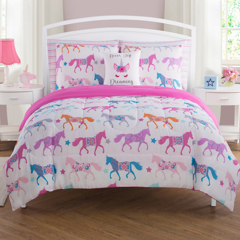 Zoomie Kids Taylorsville Unicorn Comforter Set Reviews Wayfair