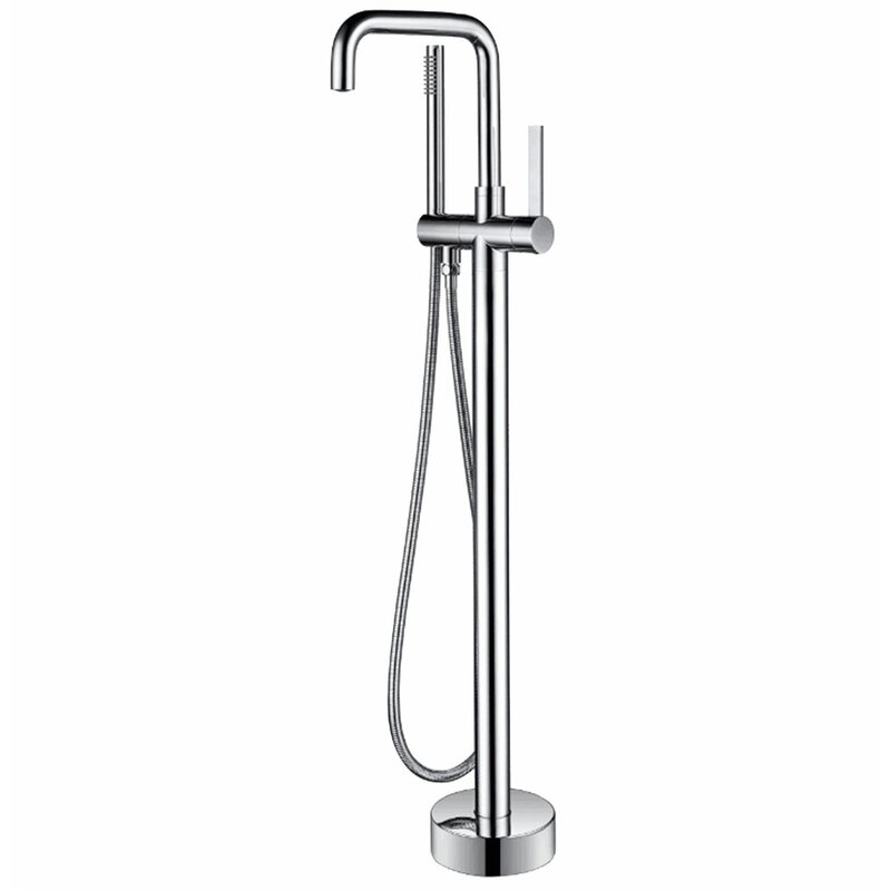 Anzzi Moray Series Double Handle Floor Mounted Clawfoot Tub Faucet