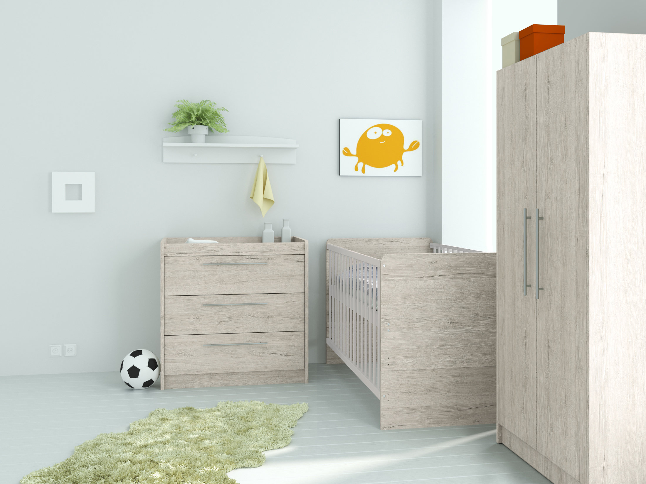 cot wardrobe and drawer set