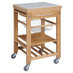 Ilana Kitchen Cart with Granite Top