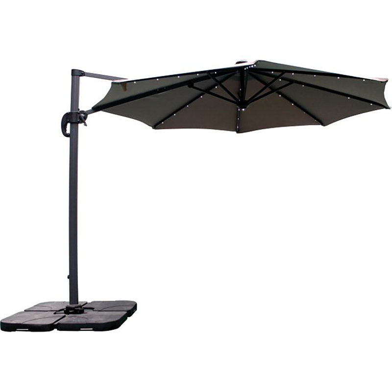 free standing parasol with lights