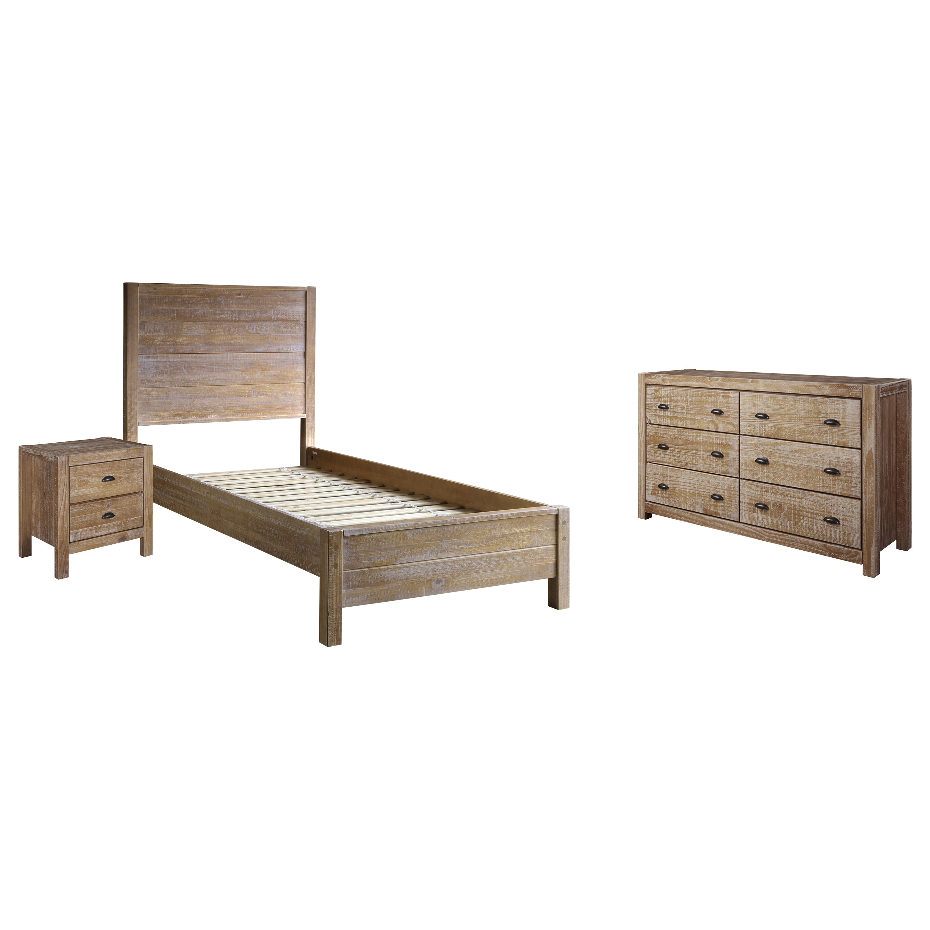 Solid Wood Standard 3 Piece Configurable Bedroom Set