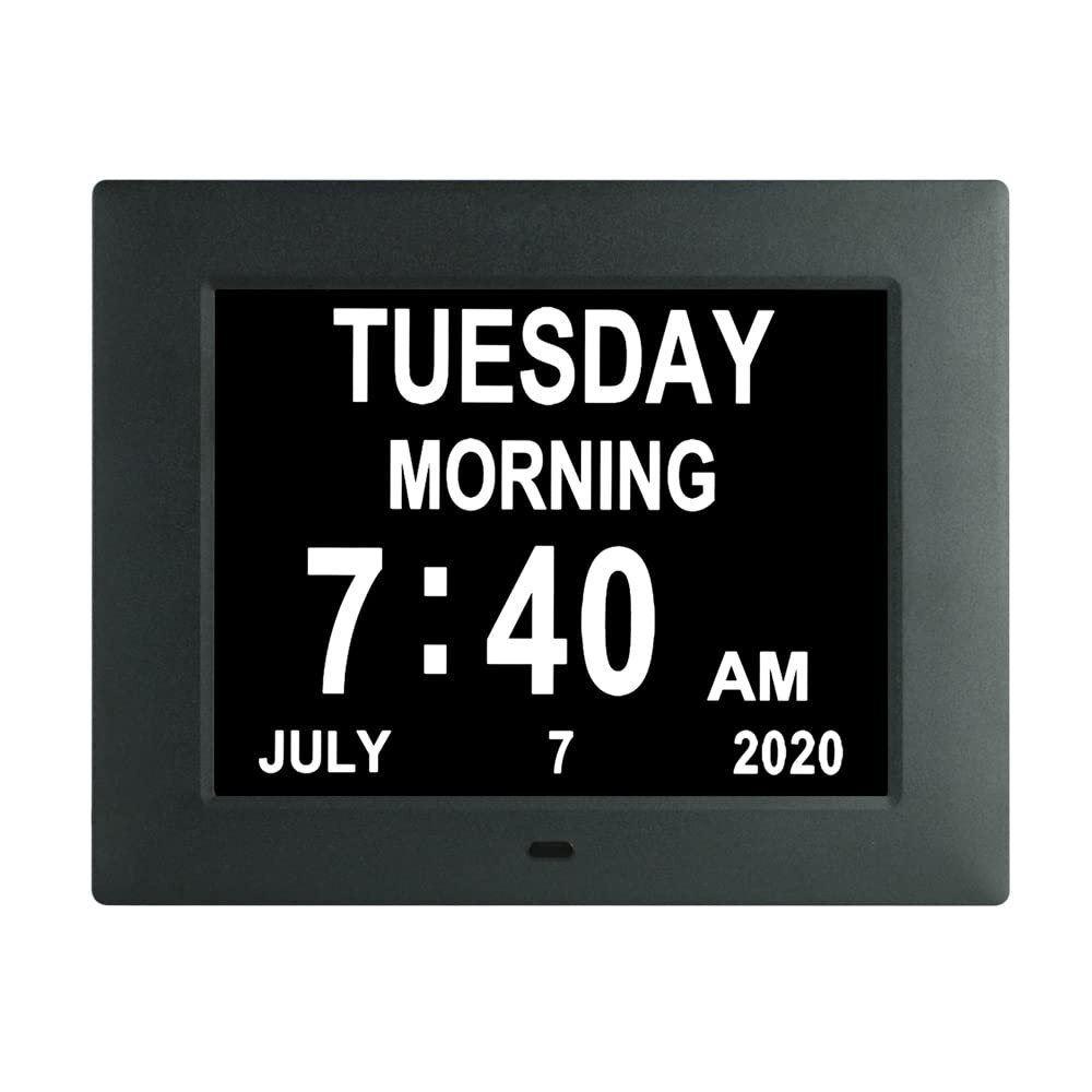 8 Language Digital Alarm Clock The Elderly Dementia Electronic Extra Large Clock 