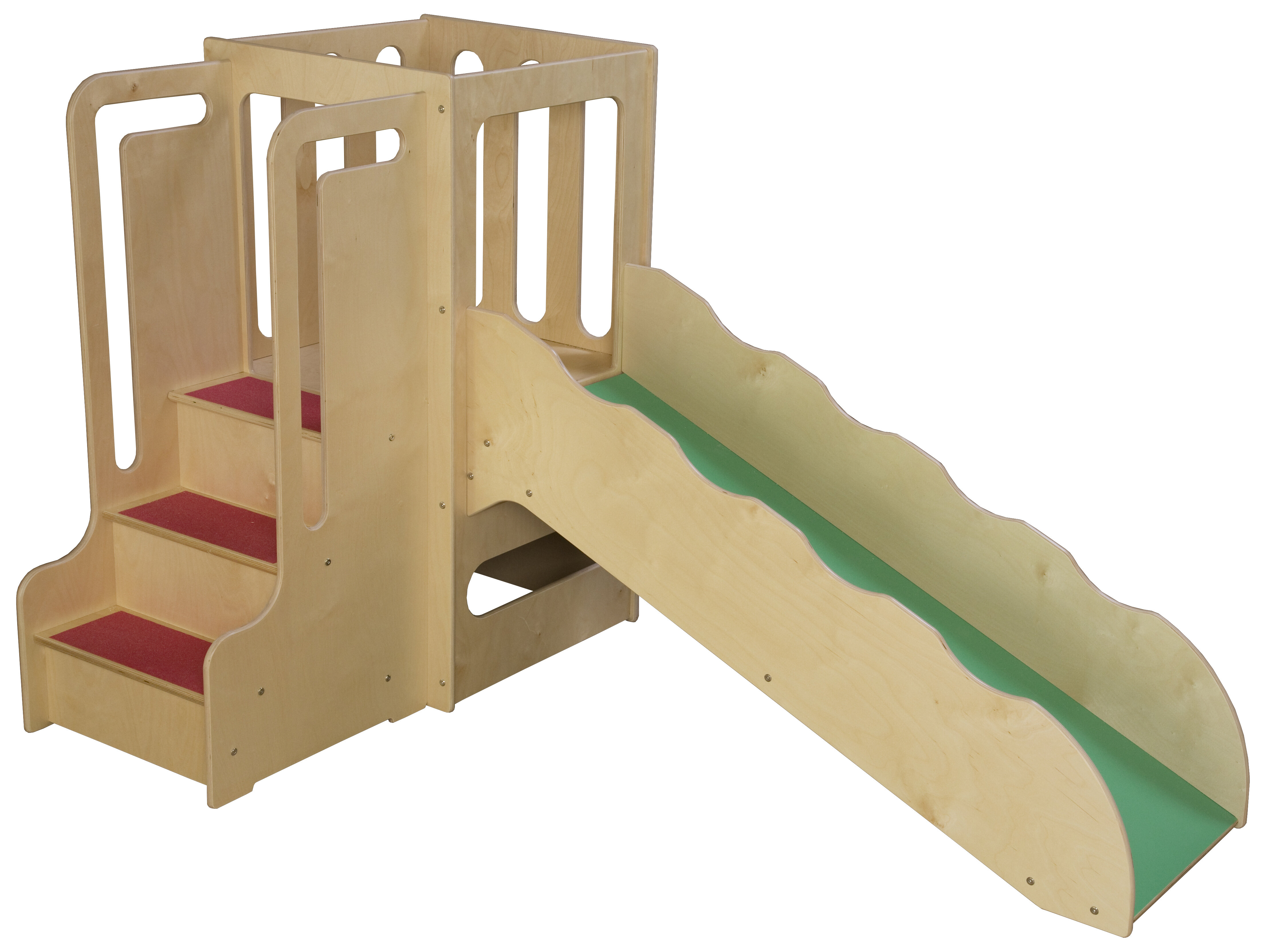 Brand New Tall Wooden Climbing Frame With Reversible Step Slide 
